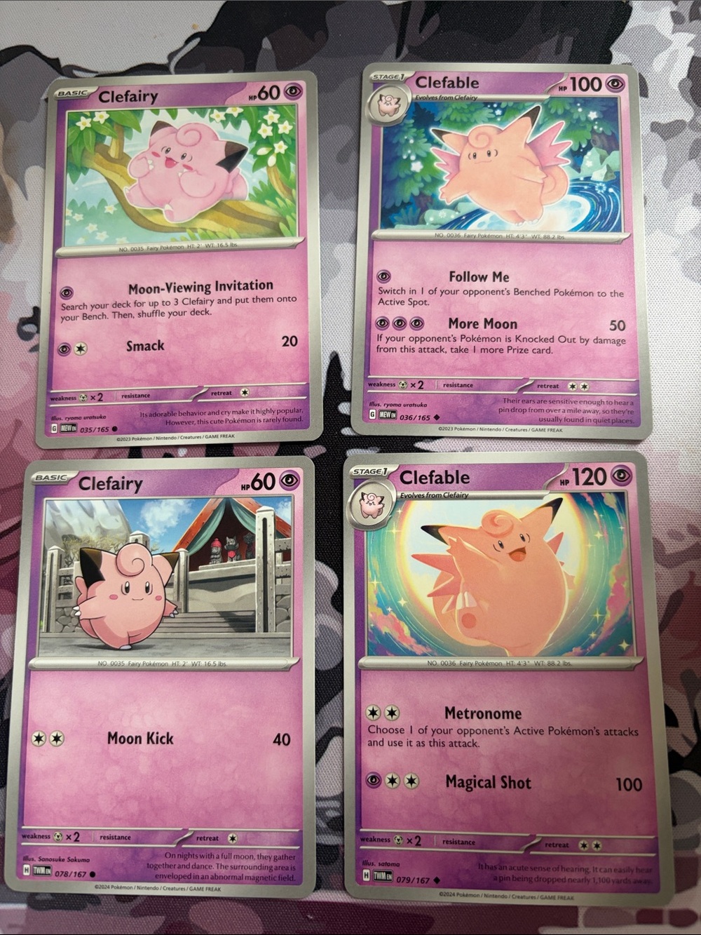 Clefairy & Clefable Evolution Lot | Twilight Masquerade + Pokémon 151 | ✨5/25 - Picture 1 of 6